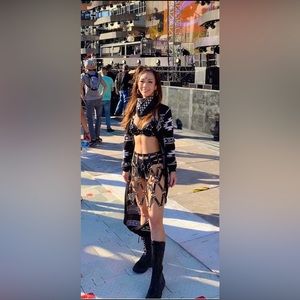 Festival Rave 2 piece Black Harness Set